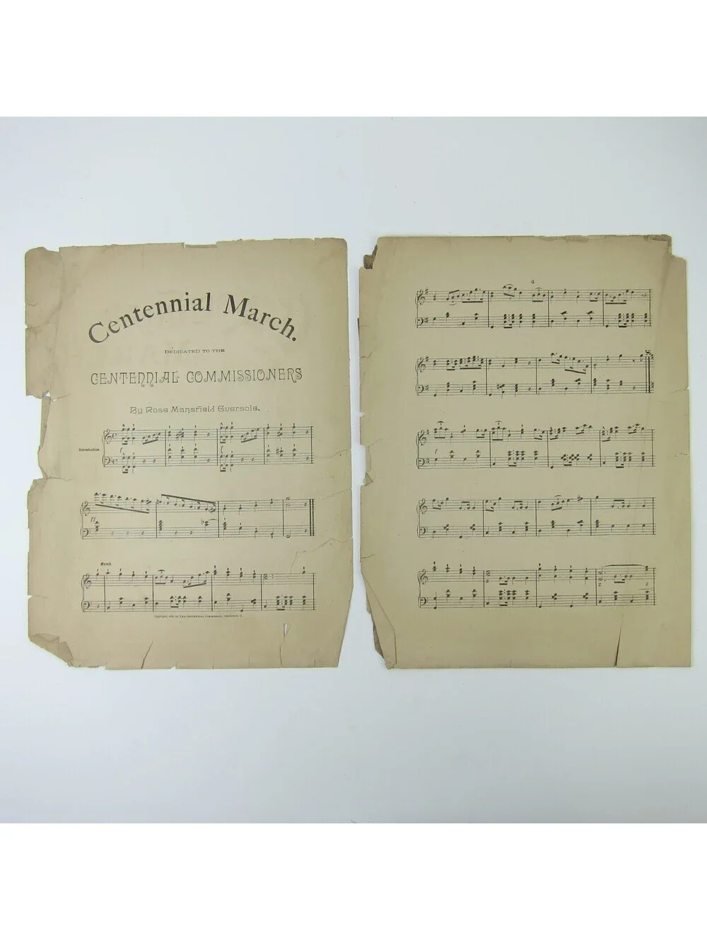 Sheet Music 1788 Centennial March Cincinnati Exposition 1788-1888 Antique 1888